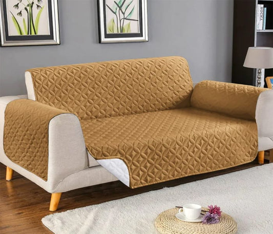 Quilted Sofa Cover - Brown