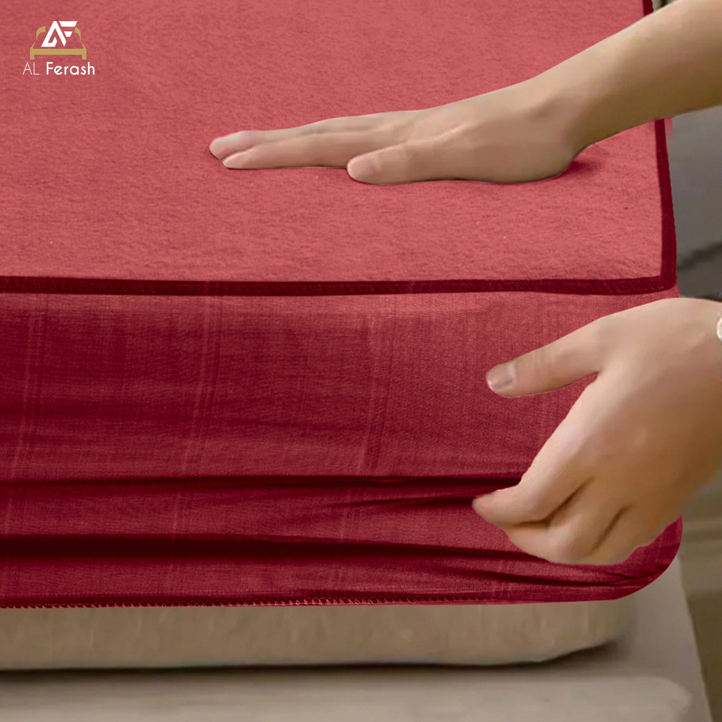 Maroon Waterproof Mattress Cover