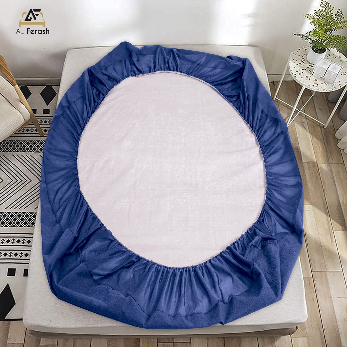 Navy Blue Waterproof Mattress Cover