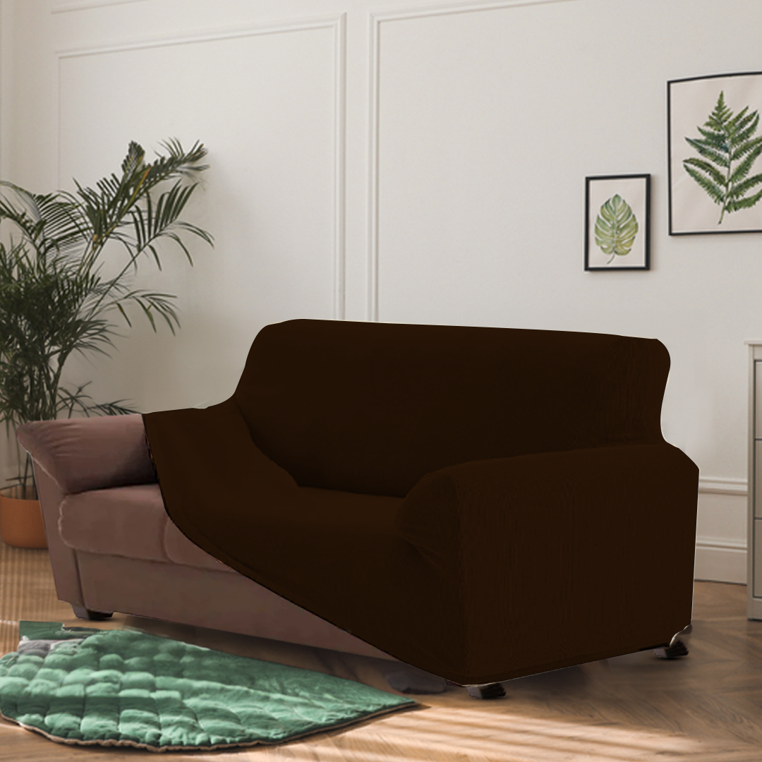 Jersey Sofa Cover - Dark Brown