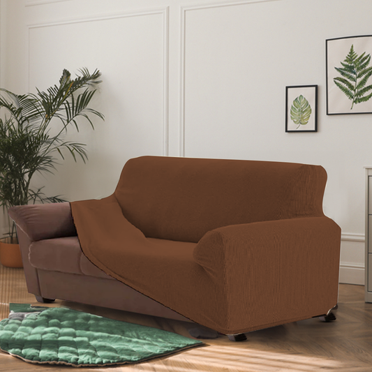 Jersey Sofa Cover - Light Brown