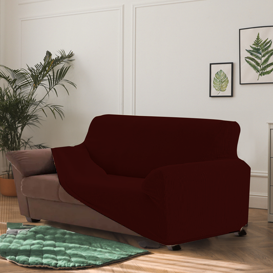 Jersey Sofa Cover - Maroon