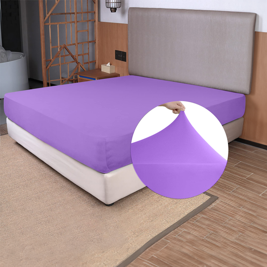 Jersey Bed Fitted - Purple